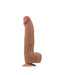 LoveToy - Sliding Skin Dildo - Lengte 31 cm - Bruin-Laced-up.nl