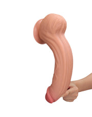 LoveToy - Sliding Skin Dildo - Lengte 31 cm - Lichte Huidskleur-Laced-up.nl