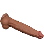 LoveToy - Sliding Skin Dildo - Lengte 34 cm - Bruin-Laced-up.nl