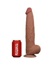 LoveToy - Sliding Skin Dildo - Lengte 34 cm - Bruin-Laced-up.nl