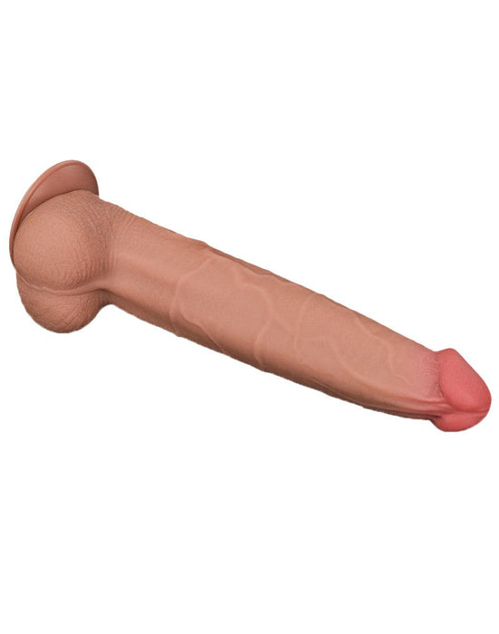 LoveToy - Sliding Skin Dildo - Lengte 34 cm - Lichte Huidskleur-Laced-up.nl