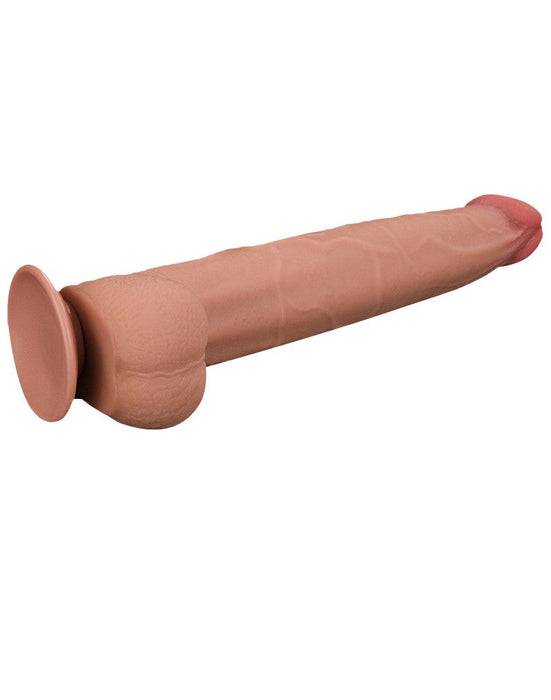 LoveToy - Sliding Skin Dildo - Lengte 34 cm - Lichte Huidskleur-Laced-up.nl