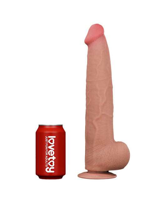 LoveToy - Sliding Skin Dildo - Lengte 34 cm - Lichte Huidskleur-Laced-up.nl