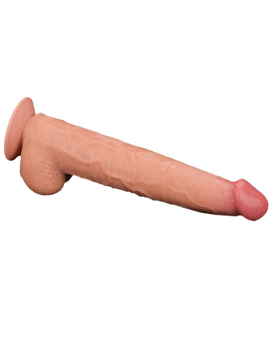 LoveToy - Sliding Skin Dildo - Lengte 34 cm - Lichte Huidskleur-Laced-up.nl