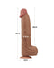 LoveToy - Sliding Skin Dildo - Lengte 36 cm - Bruin-Laced-up.nl