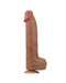 LoveToy - Sliding Skin Dildo - Lengte 36 cm - Bruin-Laced-up.nl
