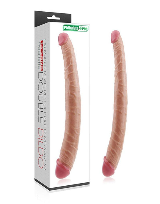 LoveToy - Dubbele Dildo XXL Lady Killer - PVC - 36 cm lang-Laced-up.nl