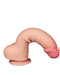 LoveToy - Dubbellaags Dildo - Glijdende Huid Dildo - Lengte 24 cm - Diameter Ø 4.3 cm - Lichte Huidskleur-Laced-up.nl