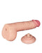 LoveToy - Dubbellaags Dildo - Glijdende Huid Dildo - Lengte 24 cm - Diameter Ø 4.3 cm - Lichte Huidskleur-Laced-up.nl