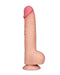 LoveToy - Dubbellaags Dildo - Glijdende Huid Dildo - Lengte 24 cm - Diameter Ø 4.3 cm - Lichte Huidskleur-Laced-up.nl