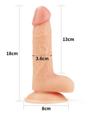 LoveToy - Easy Strap-on Set Met Dildo - 18 cm - Lichte Huidskleur-Laced-up.nl