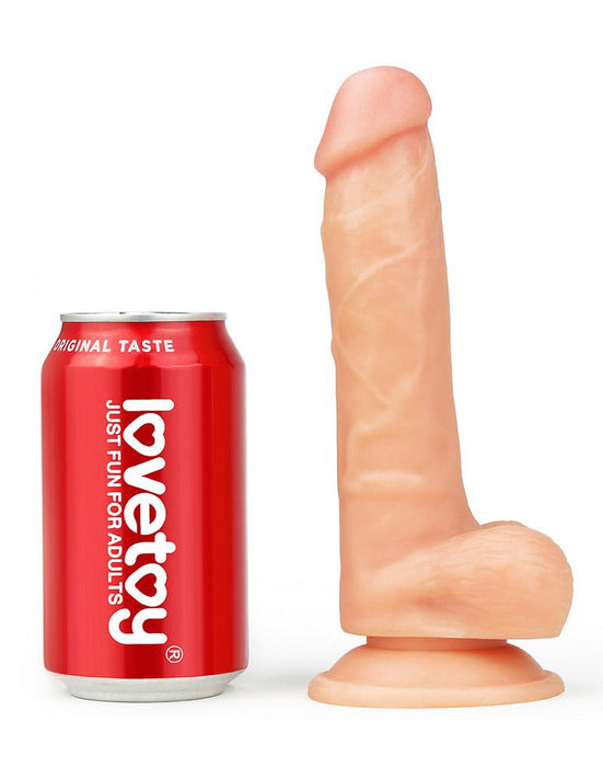 LoveToy - Easy Strap-on Set Met Dildo - 19 cm Met Balzak - Lichte Huidskleur-Laced-up.nl