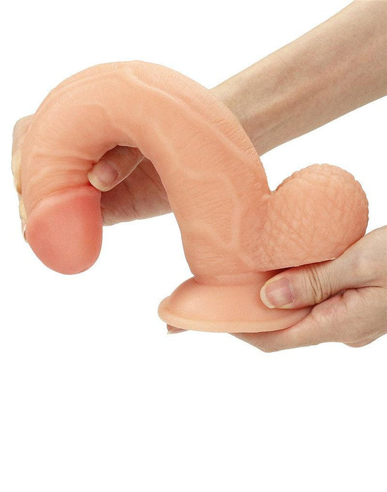 LoveToy - Easy Strap-on Set Met Dildo - 21,5 cm Met Balzak - Lichte Huidskleur-Laced-up.nl
