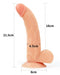 LoveToy - Easy Strap-on Set Met Dildo - 21,5 cm Met Balzak - Lichte Huidskleur-Laced-up.nl