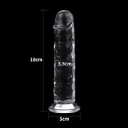 LoveToy - Flawless - Dildo - 18 x 3,5 cm - Transparant-Laced-up.nl