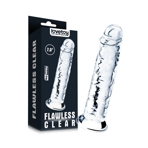 LoveToy - Flawless - Dildo - 18 x 3,5 cm - Transparant-Laced-up.nl