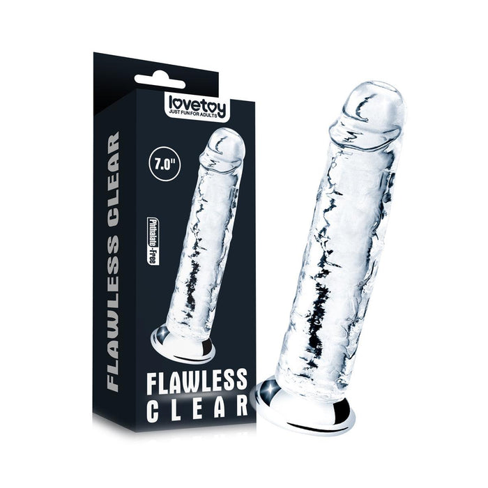 LoveToy - Flawless - Dildo - 18 x 3,5 cm - Transparant-Laced-up.nl