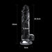 LoveToy - Flawless - Dildo - 19 x 3,5 cm - Transparant-Laced-up.nl