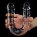 LoveToy - Flawless - Dubbele Dildo - 30 x 3,5 cm - Transparant-Laced-up.nl
