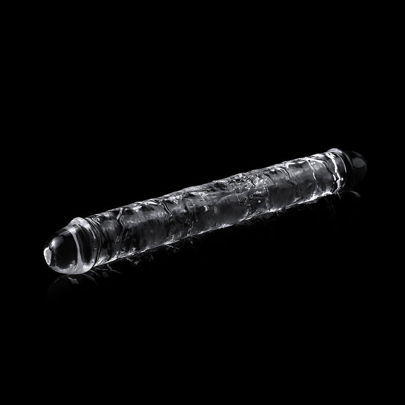 LoveToy - Flawless - Dubbele Dildo - 30 x 3,5 cm - Transparant-Laced-up.nl