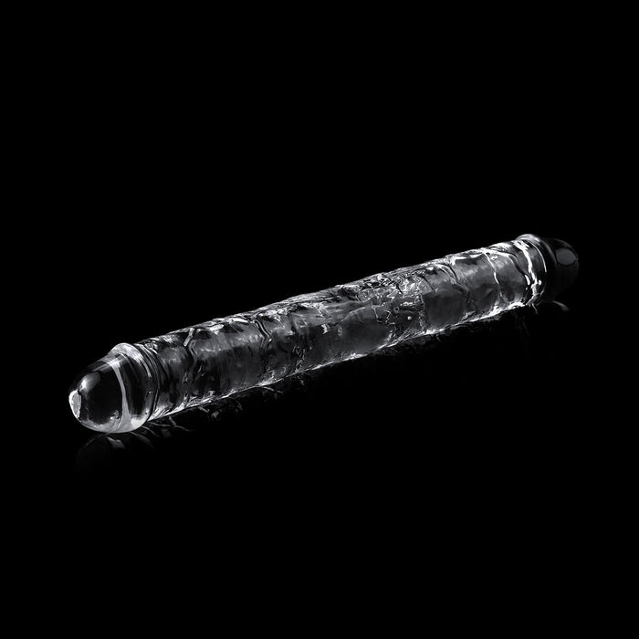 LoveToy - Flawless - Dubbele Dildo - 30 x 3,5 cm - Transparant-Laced-up.nl