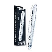 LoveToy - Flawless - Dubbele Dildo - 30 x 3,5 cm - Transparant-Laced-up.nl