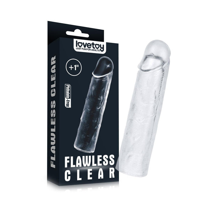 LoveToy - Flawless - Transparante Penis Sleeve - 15.5 cm-Laced-up.nl