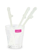 LoveToy - Herbruikbare Piemel Drinkrietjes - Glow In The dark-Laced-up.nl