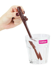 LoveToy - Herbruikbare Piemel Drinkrietjes - Lichte En Donkere Huidskleuren-Laced-up.nl