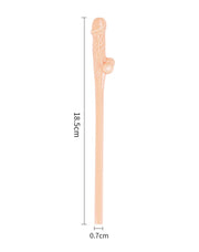 LoveToy - Herbruikbare Piemel Drinkrietjes - Lichte Huidskleur-Laced-up.nl