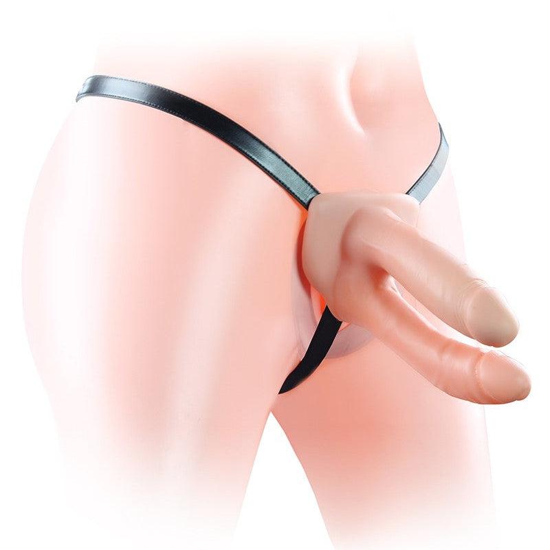 LoveToy - Holle Dubbele Penetratie Strap-on 15 cm-Laced-up.nl