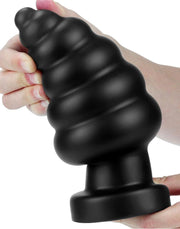LoveToy - Anal Cracker - King Size Vibrerende Buttplug - 18 cm - Zwart-Laced-up.nl