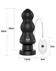 LoveToy - Anal Rigger - King Size Vibrerende Buttplug 20 cm - Zwart-Laced-up.nl