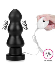 LoveToy - Anal Rigger - King Size Vibrerende Buttplug 20 cm - Zwart-Laced-up.nl