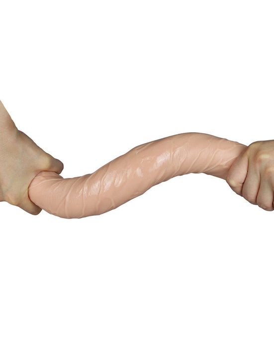 LoveToy - Kingsize Slim Ultra Dubbele Dildo 45 cm - Lichte Huidskleur-Laced-up.nl