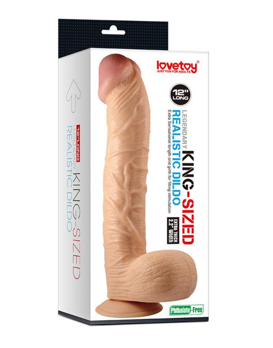 LoveToy - Legendary - King Size Realistische Dildo - 25.5 cm - Lichte Huidskleur-Laced-up.nl