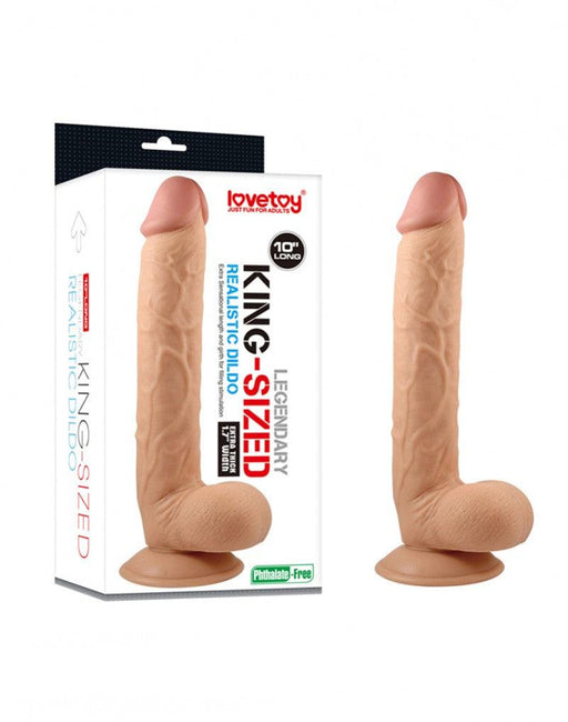 LoveToy - Legendary - King Size Realistische Dildo - 25.5 cm - Lichte Huidskleur-Laced-up.nl