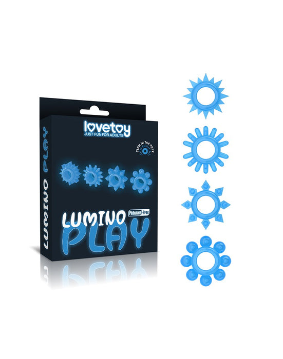 LoveToy - Lumino Play - Cockringen Set - 4-delig - Glow In The dark-Laced-up.nl