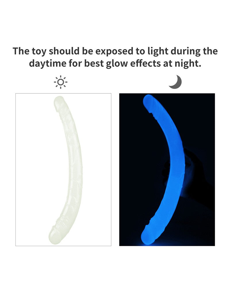LoveToy - Lumino Play - Dubbele Dildo - 37 cm - Glow In The dark-Laced-up.nl