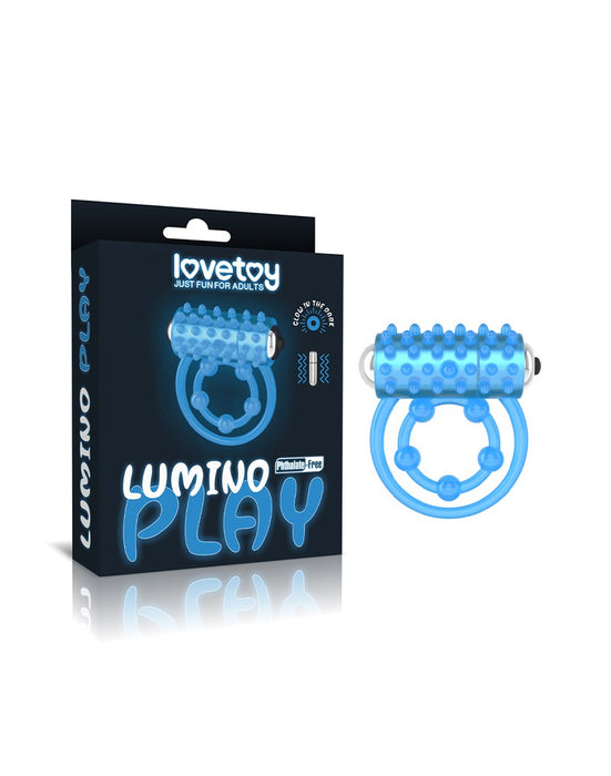 LoveToy - Lumino Play - Vibrerende Cockring Met Nopjes- Glow In The dark-Laced-up.nl