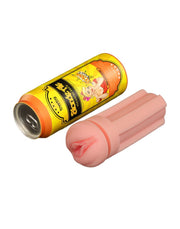 Lovetoy - Masturbator in Bierblikje - Pleasure Brew Blonde Ale Vagina Masturbator - Nude & Geel - TPE-Laced-up.nl