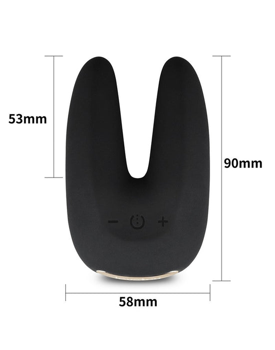 LoveToy - O-Sensual Rapture Twin - Clitoris of Tepel Vibrator - Zwart-Laced-up.nl