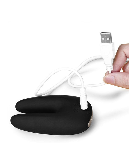 LoveToy - O-Sensual Rapture Twin - Clitoris of Tepel Vibrator - Zwart-Laced-up.nl