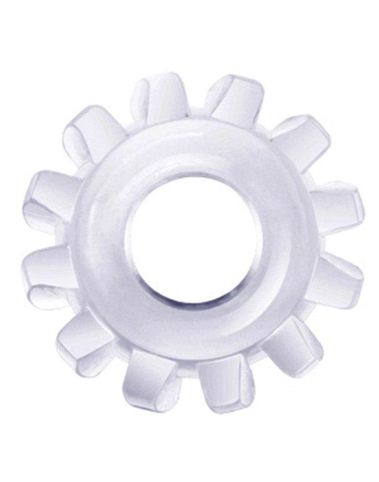 LoveToy - PowerPlus - Flexibele Cockring Tandwiel Groot - Transparant-Laced-up.nl