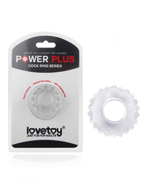 LoveToy - PowerPlus - Flexibele Cockring Tandwiel - Transparant-Laced-up.nl
