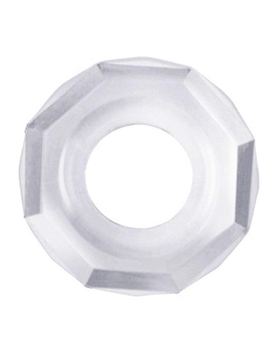 LoveToy - PowerPlus - Flexibele Cockring Gehoekt - Transparant-Laced-up.nl