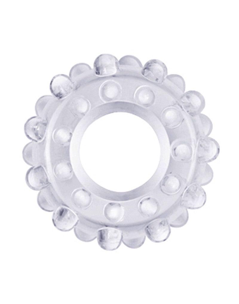 LoveToy - PowerPlus - Flexibele Cockring Nopjes - Transparant-Laced-up.nl