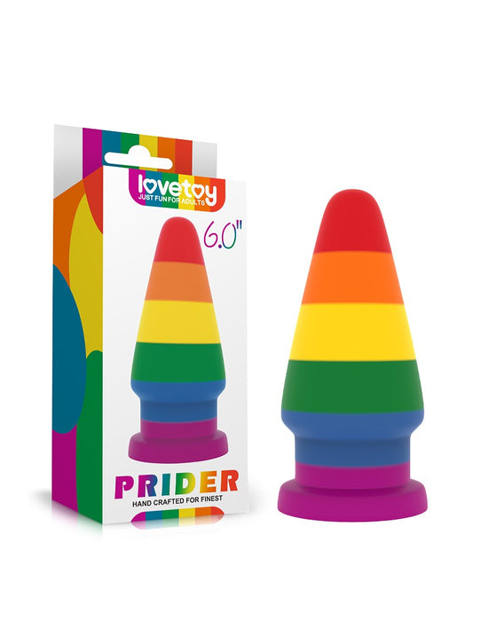 LoveToy - Rainbow Pride - Buttplug - 15 cm-Laced-up.nl