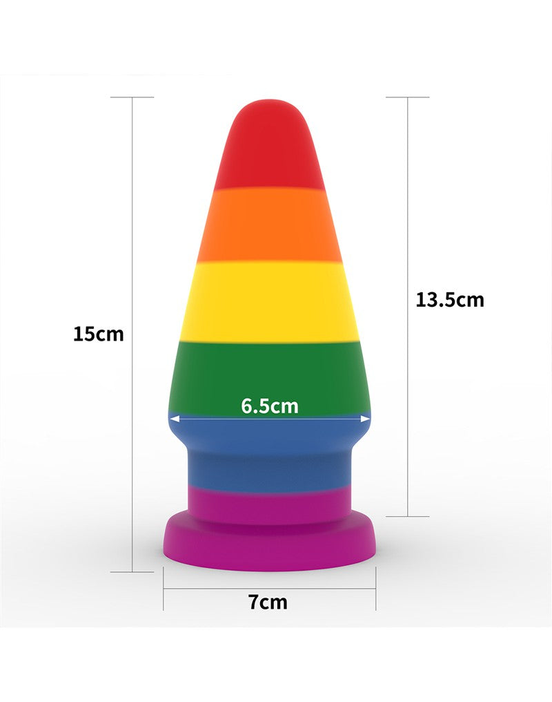 LoveToy - Rainbow Pride - Buttplug - 15 cm-Laced-up.nl