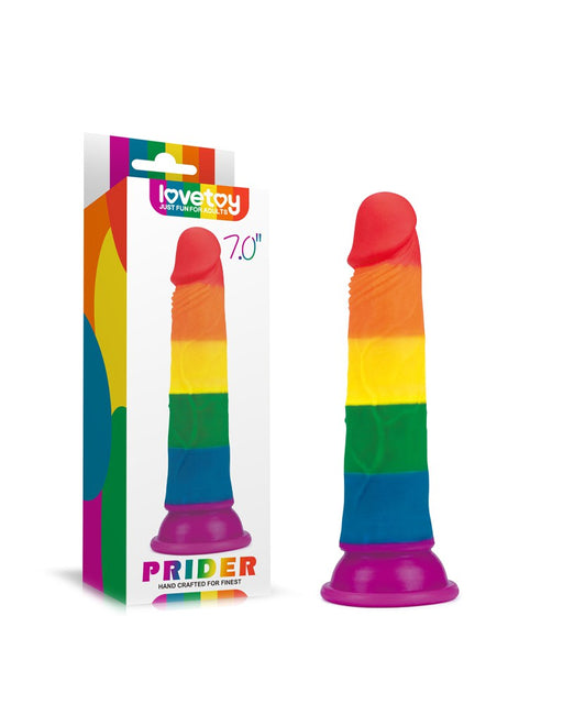 LoveToy - Rainbow Pride Dildo 18.5 cm-Laced-up.nl